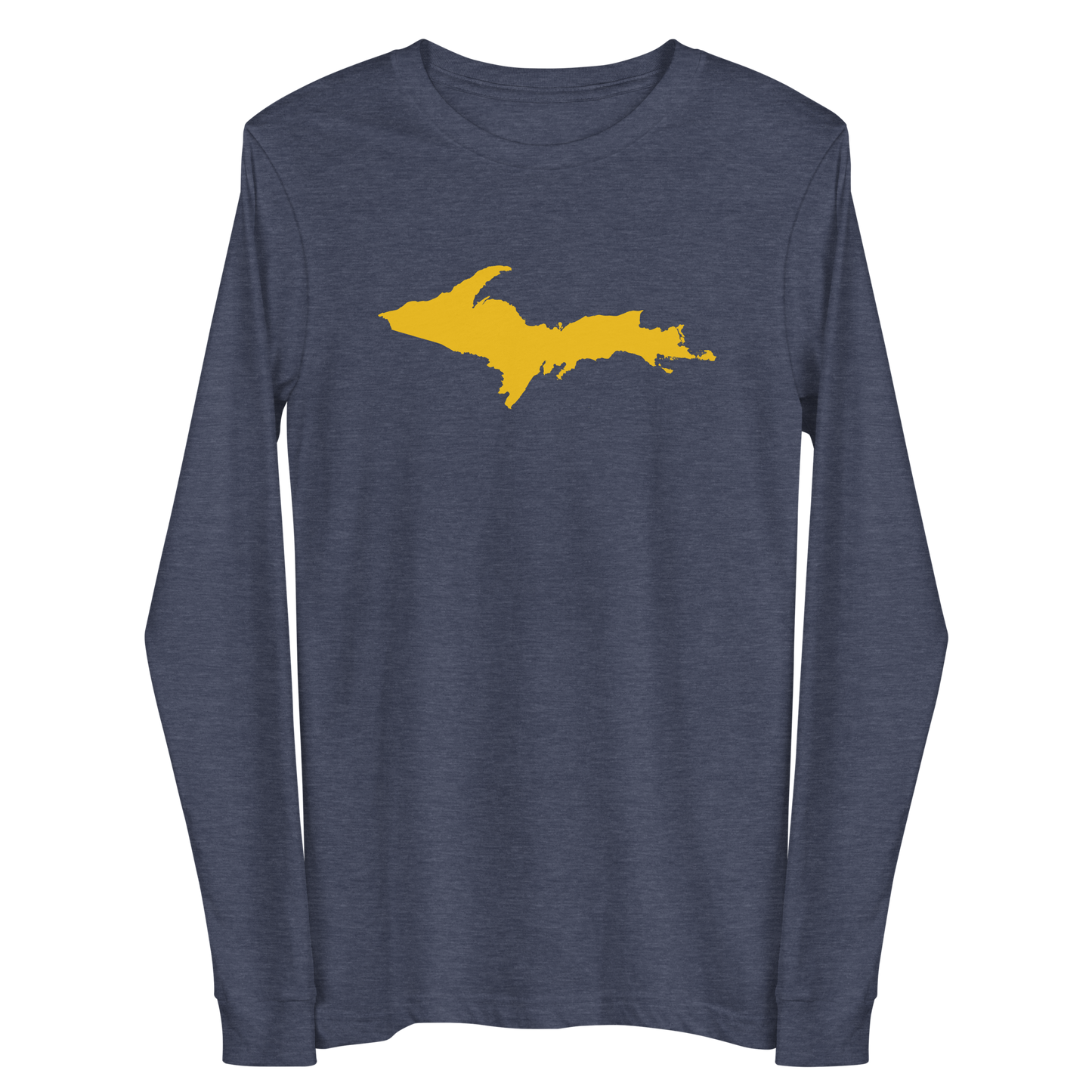 Michigan Upper Peninsula T-Shirt (w/ Gold UP Outline) | Unisex Long Sleeve