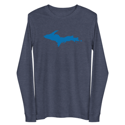 Michigan Upper Peninsula T-Shirt (w/ Azure UP Outline) | Unisex Long Sleeve