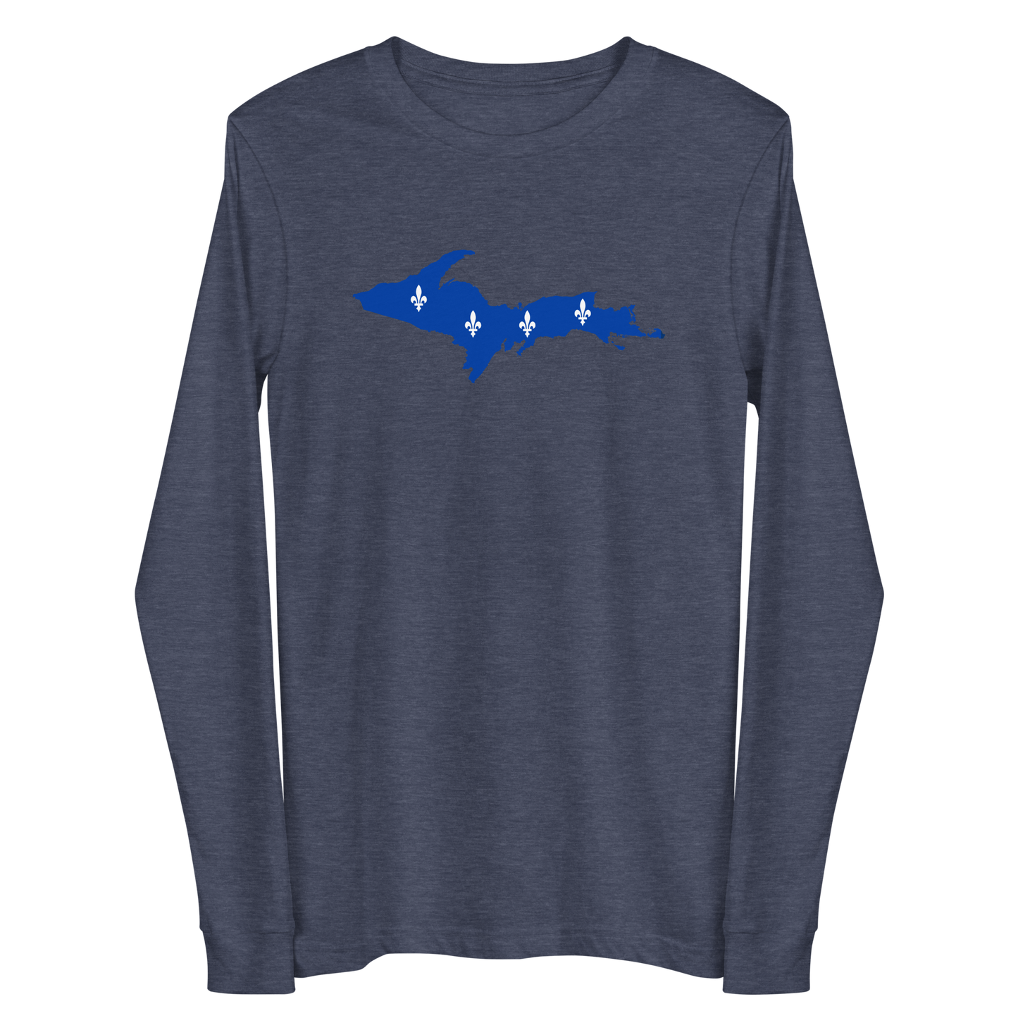 Michigan Upper Peninsula T-Shirt (w/ UP Quebec Flag Outline) | Unisex Long Sleeve