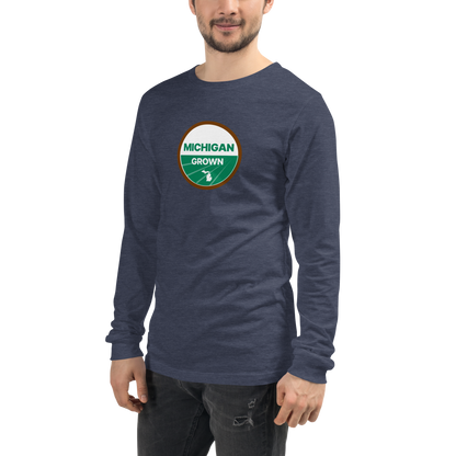 'Michigan Grown' Long Sleeve T-Shirt (Organic Certification Parody)