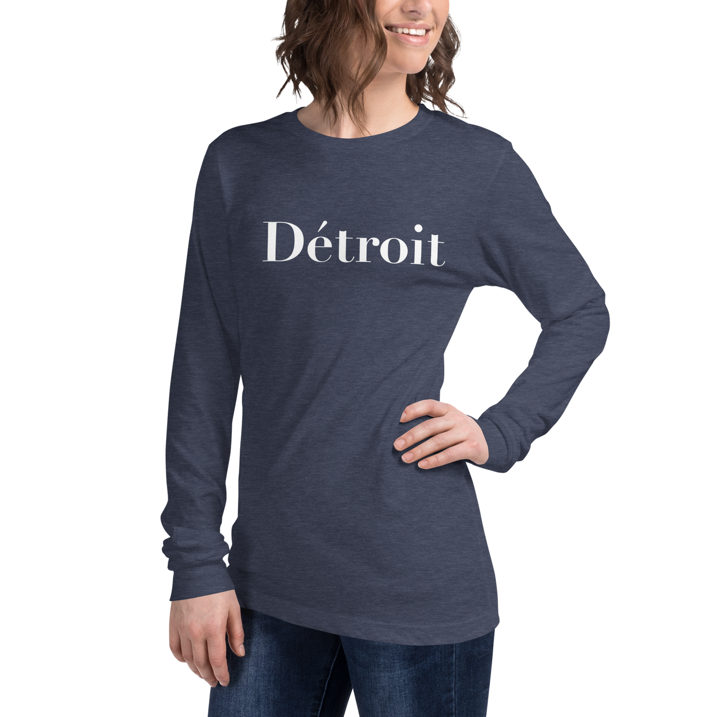 'Détroit' T-Shirt (Didot Font) | Unisex Long Sleeve