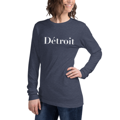 'Détroit' T-Shirt (Didot Font) | Unisex Long Sleeve