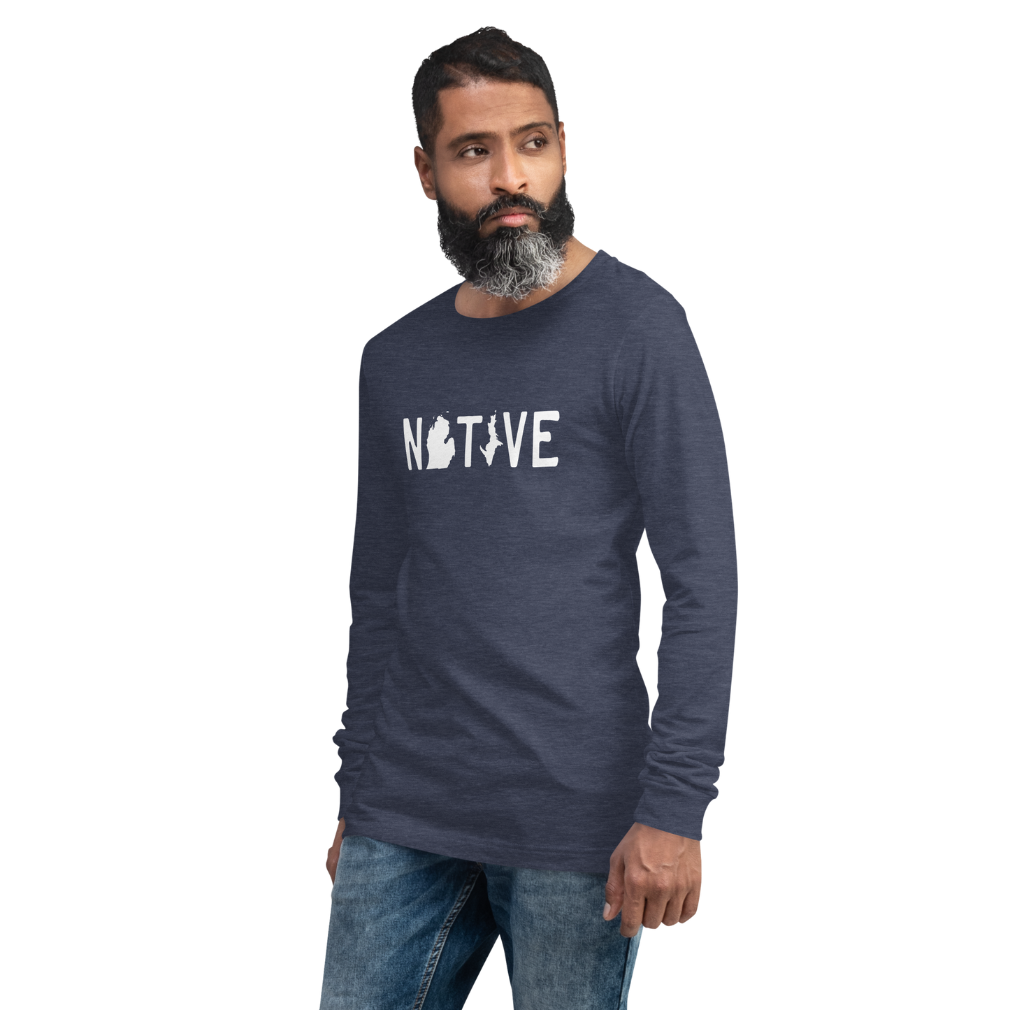 Michigan 'Native' T-Shirt (Licence Plate Font) | Unisex Long Sleeve