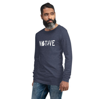 Michigan 'Native' T-Shirt (Licence Plate Font) | Unisex Long Sleeve