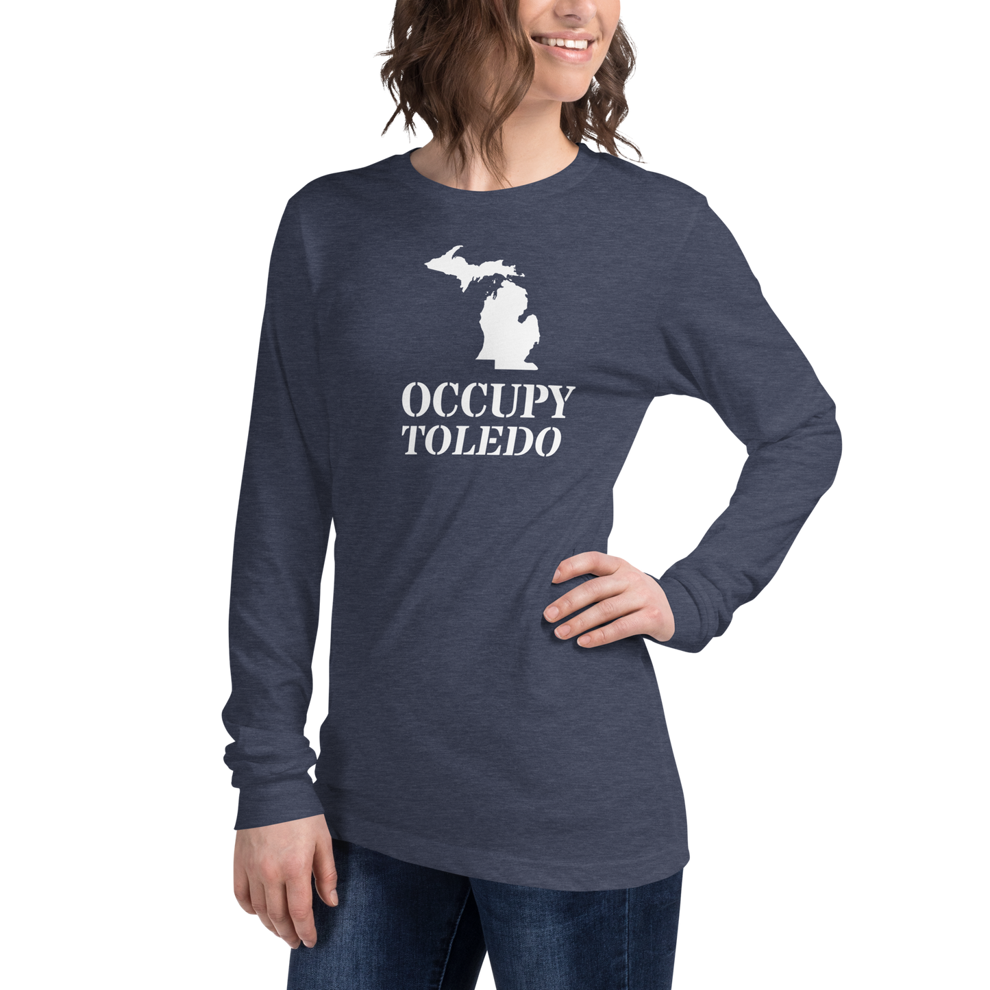 'Occupy Toledo' T-Shirt (w/ Corrected Michigan Outline) | Unisex Long Sleeve