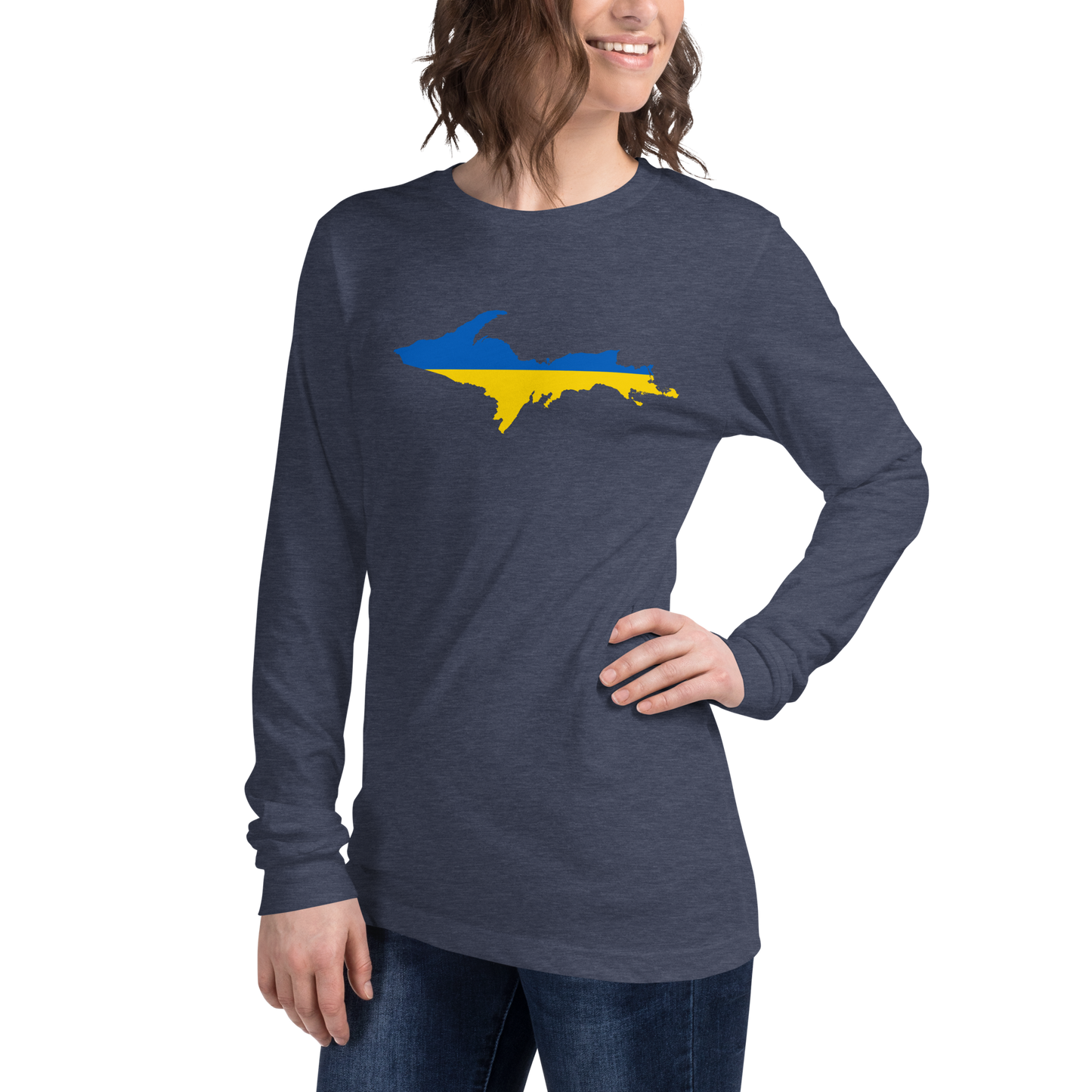 Michigan Upper Peninsula T-Shirt (w/ UP Ukraine Outline) | Unisex Long Sleeve