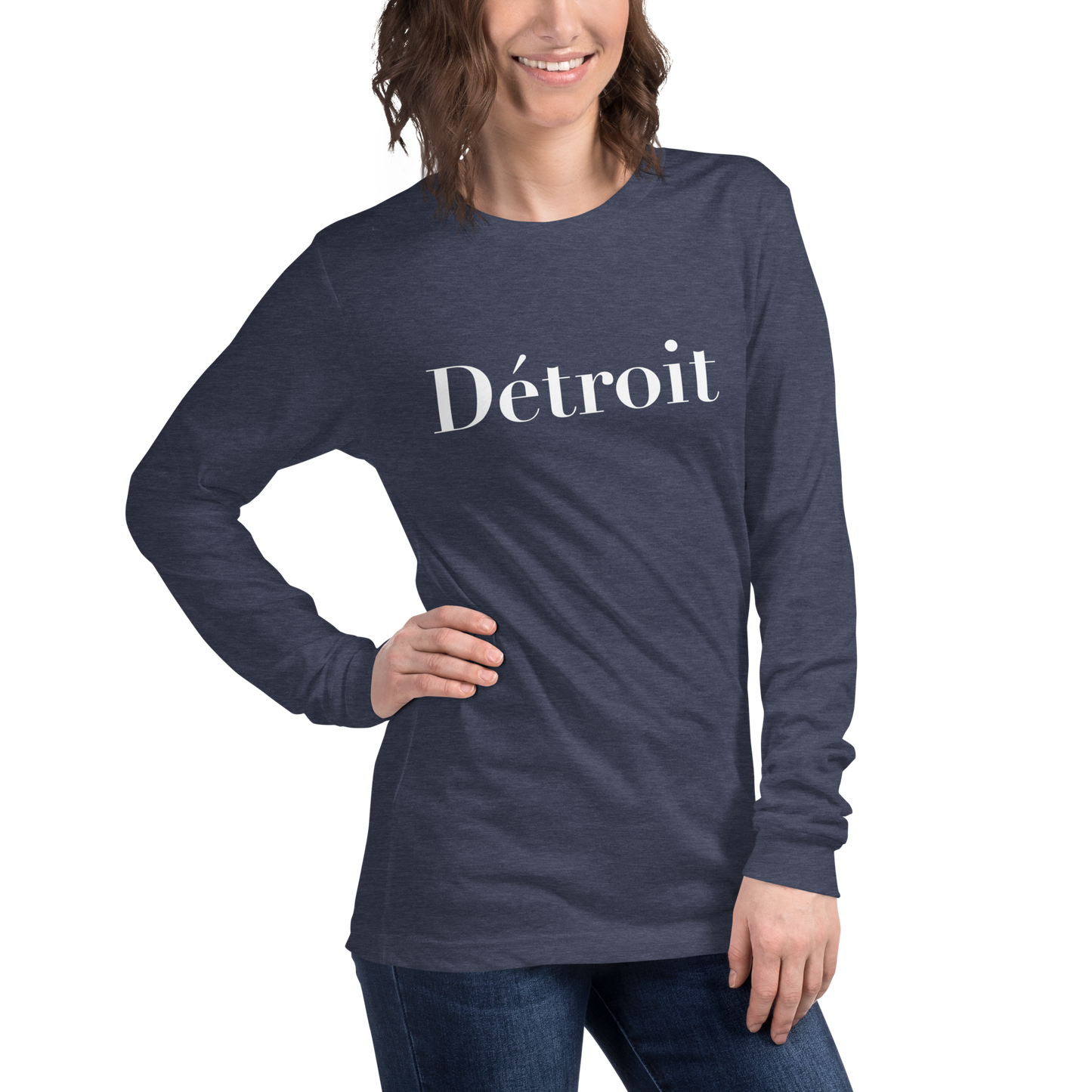 'Détroit' T-Shirt (Didot Font) | Unisex Long Sleeve