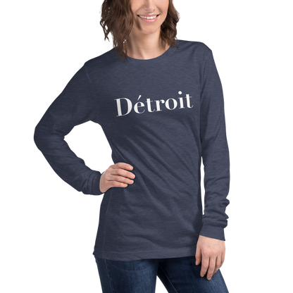 'Détroit' T-Shirt (Didot Font) | Unisex Long Sleeve