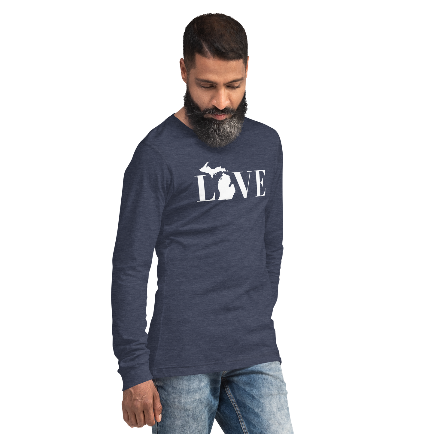 Michigan 'Love' T-Shirt (Didone Font) | Unisex Long Sleeve