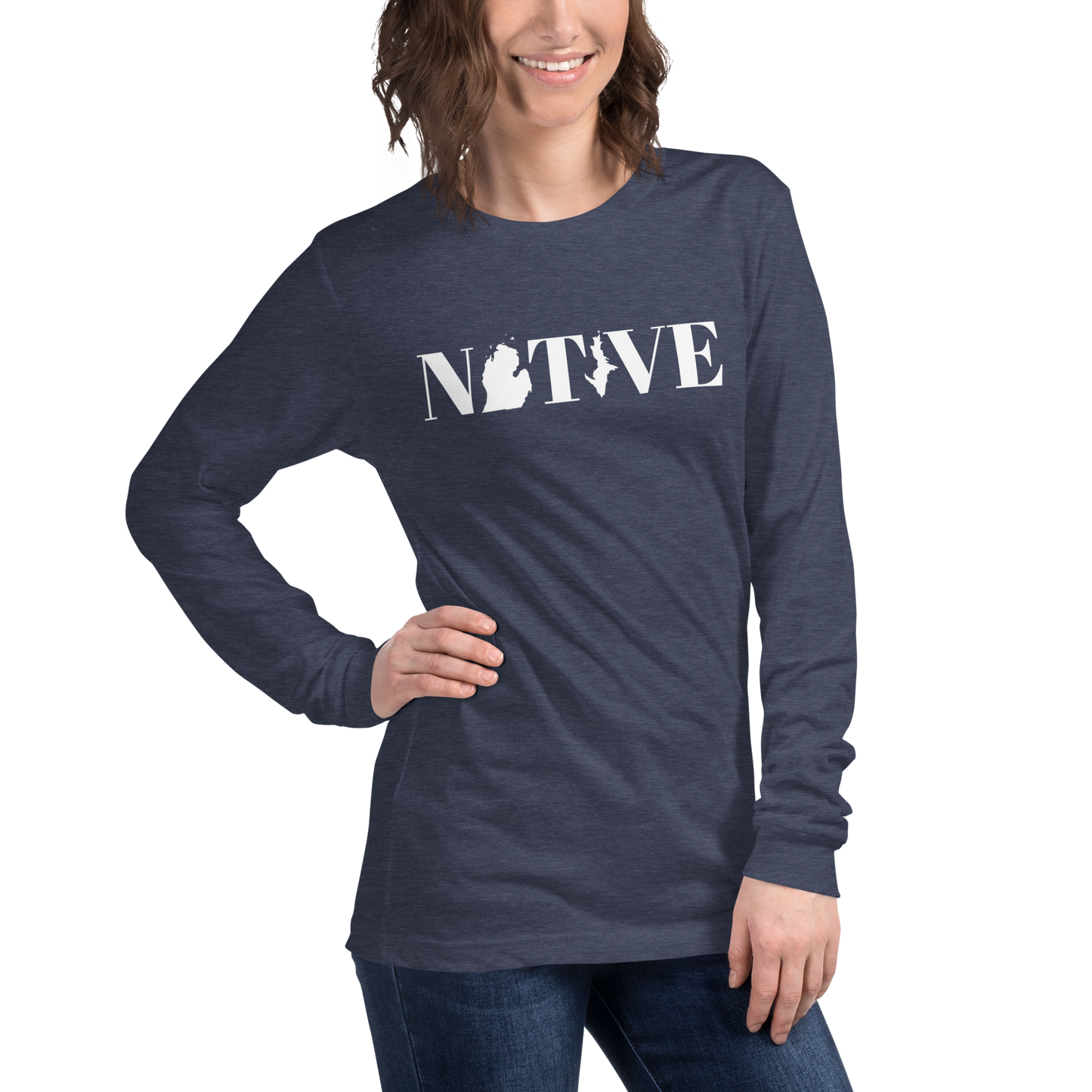 Michigan 'Native' T-Shirt (Didone Font) | Unisex Long Sleeve