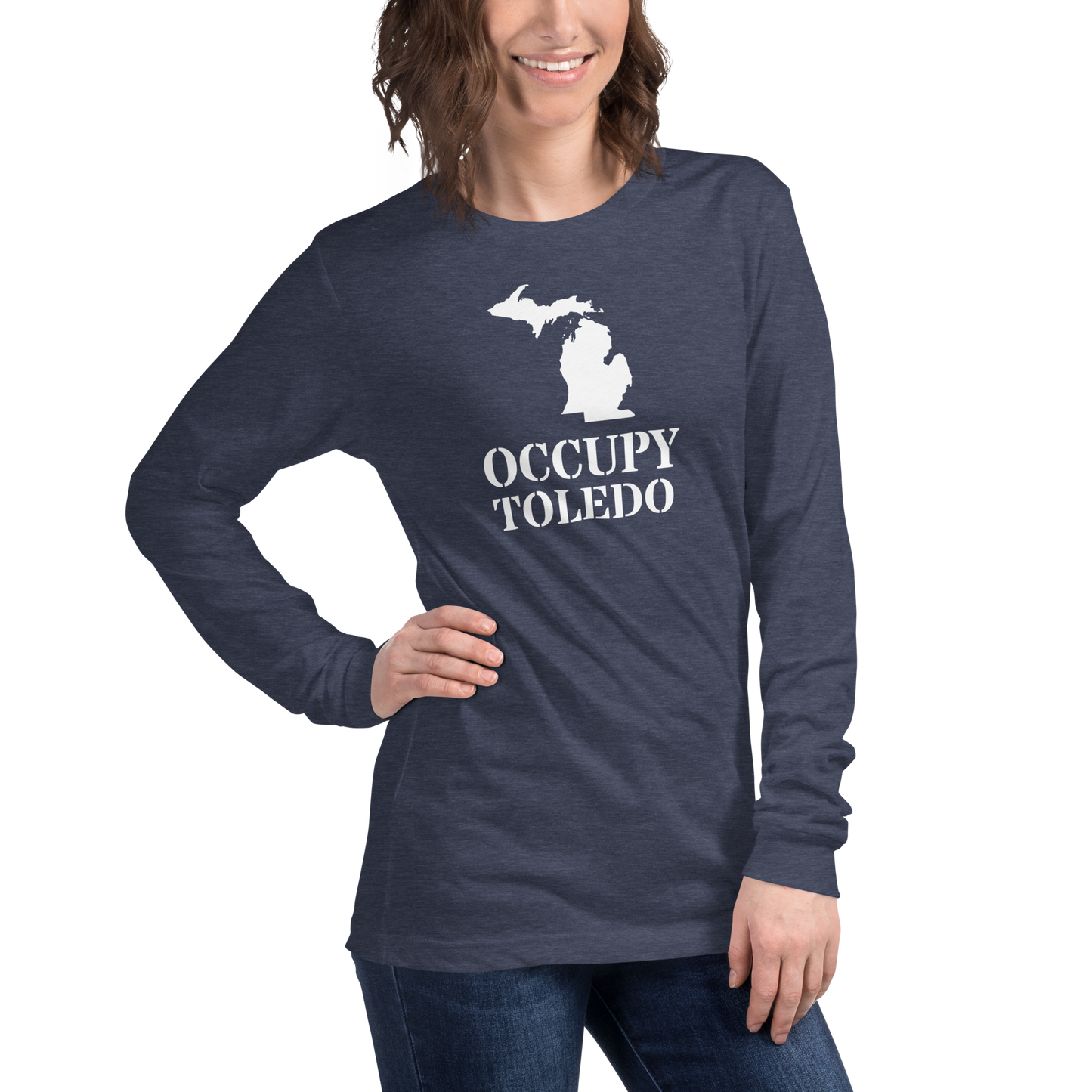 'Occupy Toledo' T-Shirt (w/ Corrected Michigan Outline) | Unisex Long Sleeve