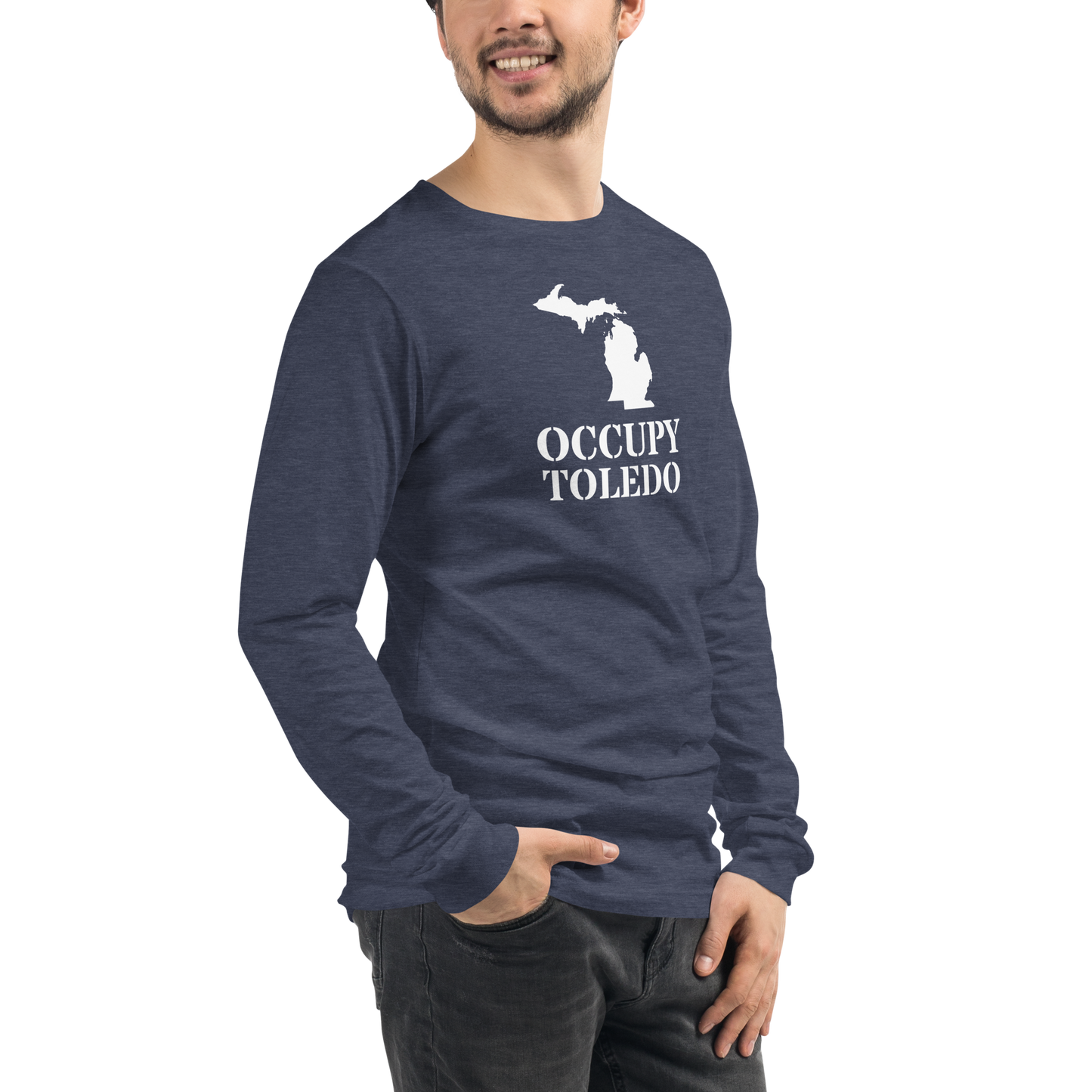 'Occupy Toledo' T-Shirt (w/ Corrected Michigan Outline) | Unisex Long Sleeve