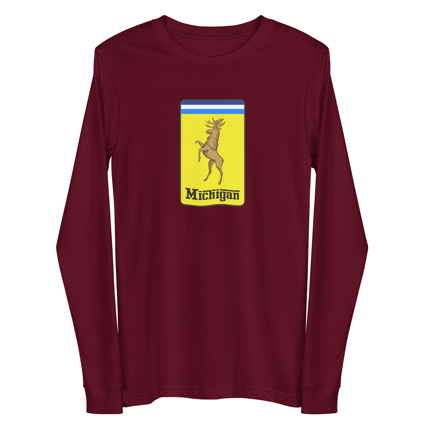 'Michigan' Unisex Long Sleeve T-Shirt (Italian Sports Car Parody)