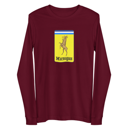 'Michigan' Unisex Long Sleeve T-Shirt (Italian Sports Car Parody)