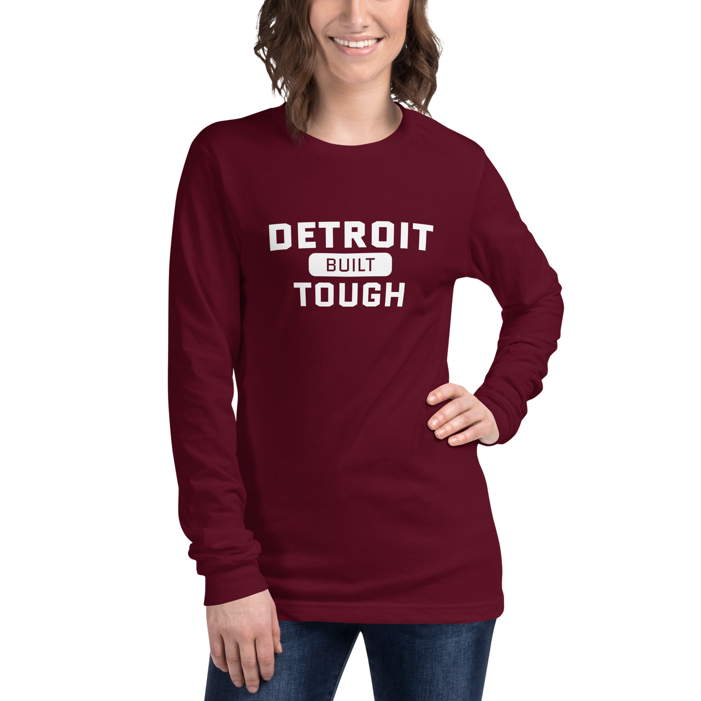 'Built Detroit Tough' Long Sleeve T-Shirt | Unisex