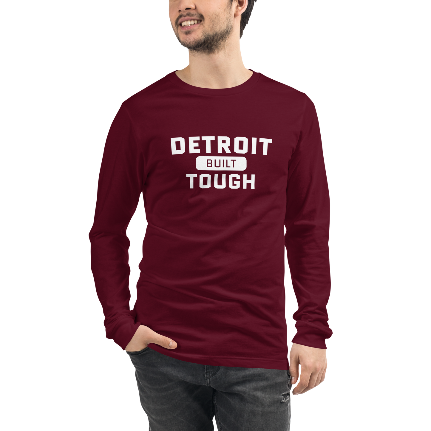 'Built Detroit Tough' Long Sleeve T-Shirt | Unisex