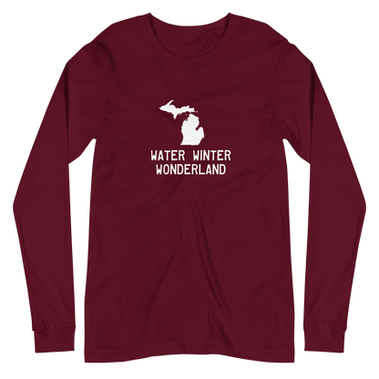 Michigan 'Water Winter Wonderland' Long Sleeve T-Shirt | Unisex