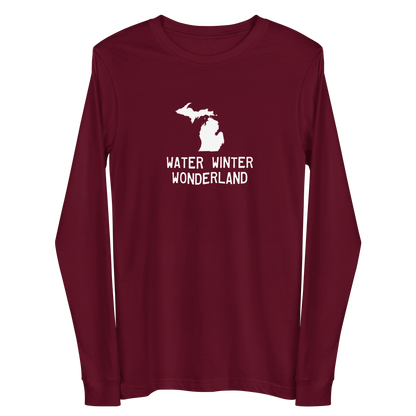 Michigan 'Water Winter Wonderland' Long Sleeve T-Shirt | Unisex