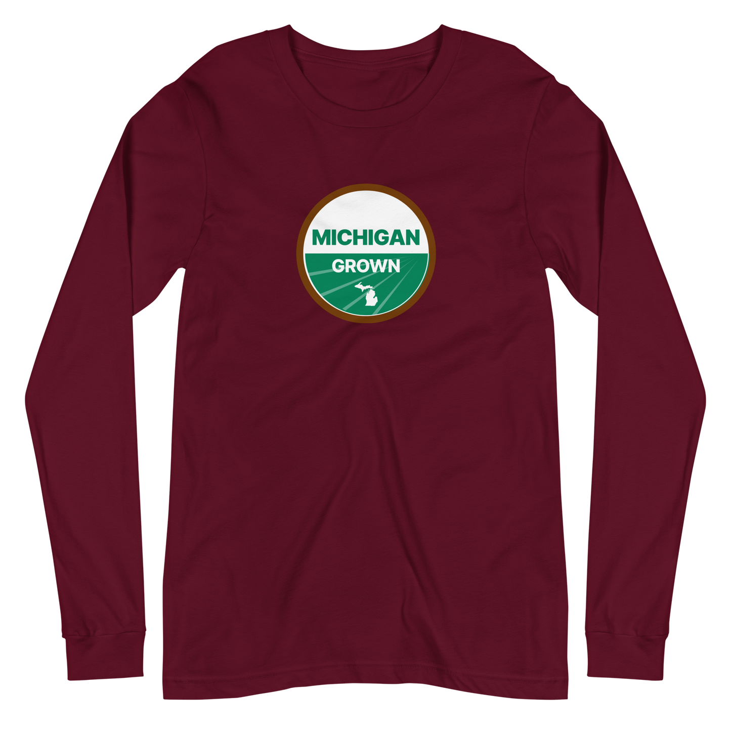 'Michigan Grown' Long Sleeve T-Shirt (Organic Certification Parody)