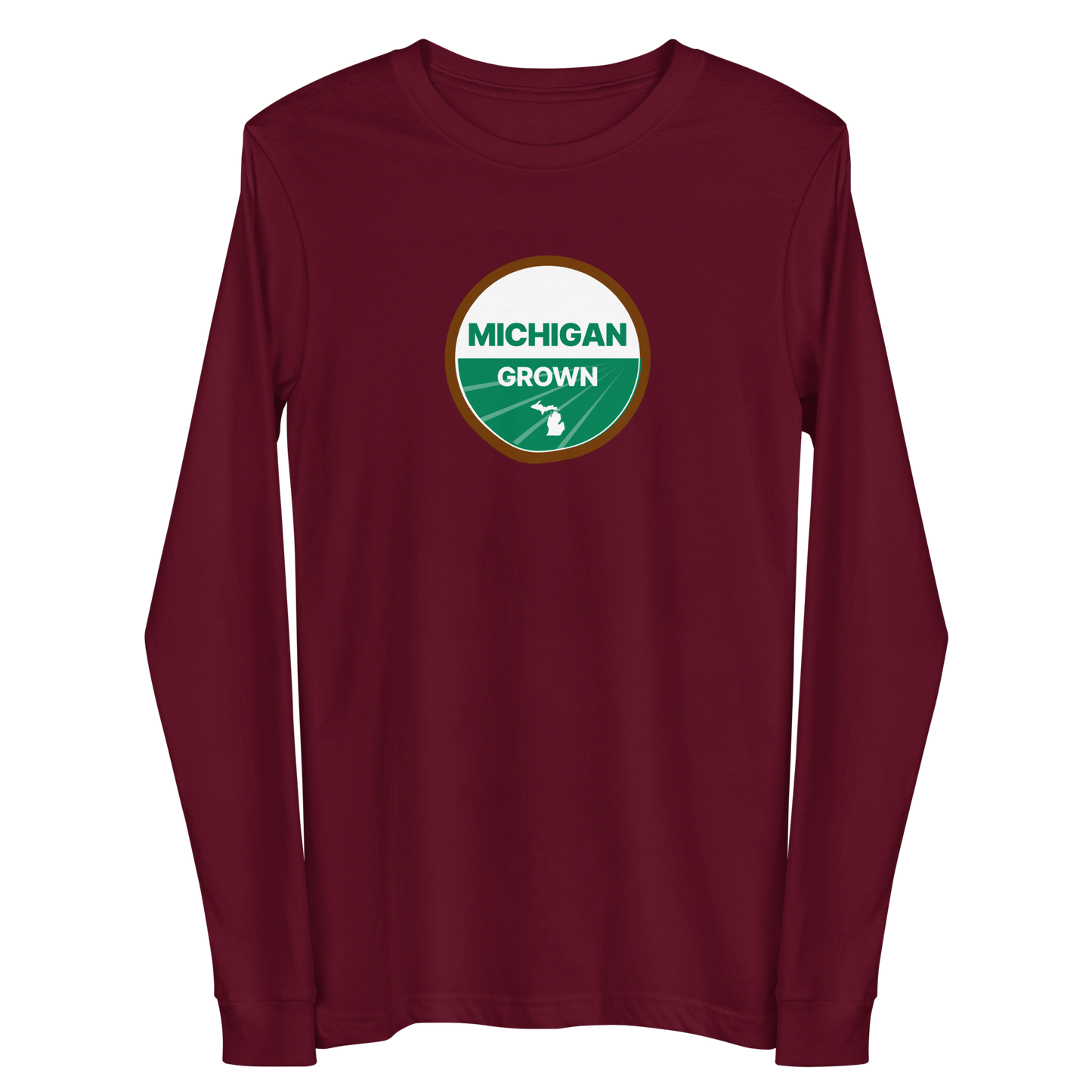 'Michigan Grown' Long Sleeve T-Shirt (Organic Certification Parody)