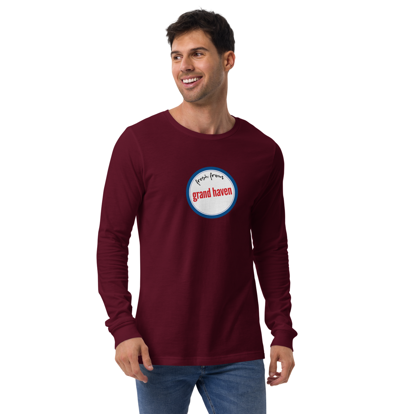 'Fresh From Grand Haven' Long Sleeve T-Shirt (Hypermarket Parody) | Unisex