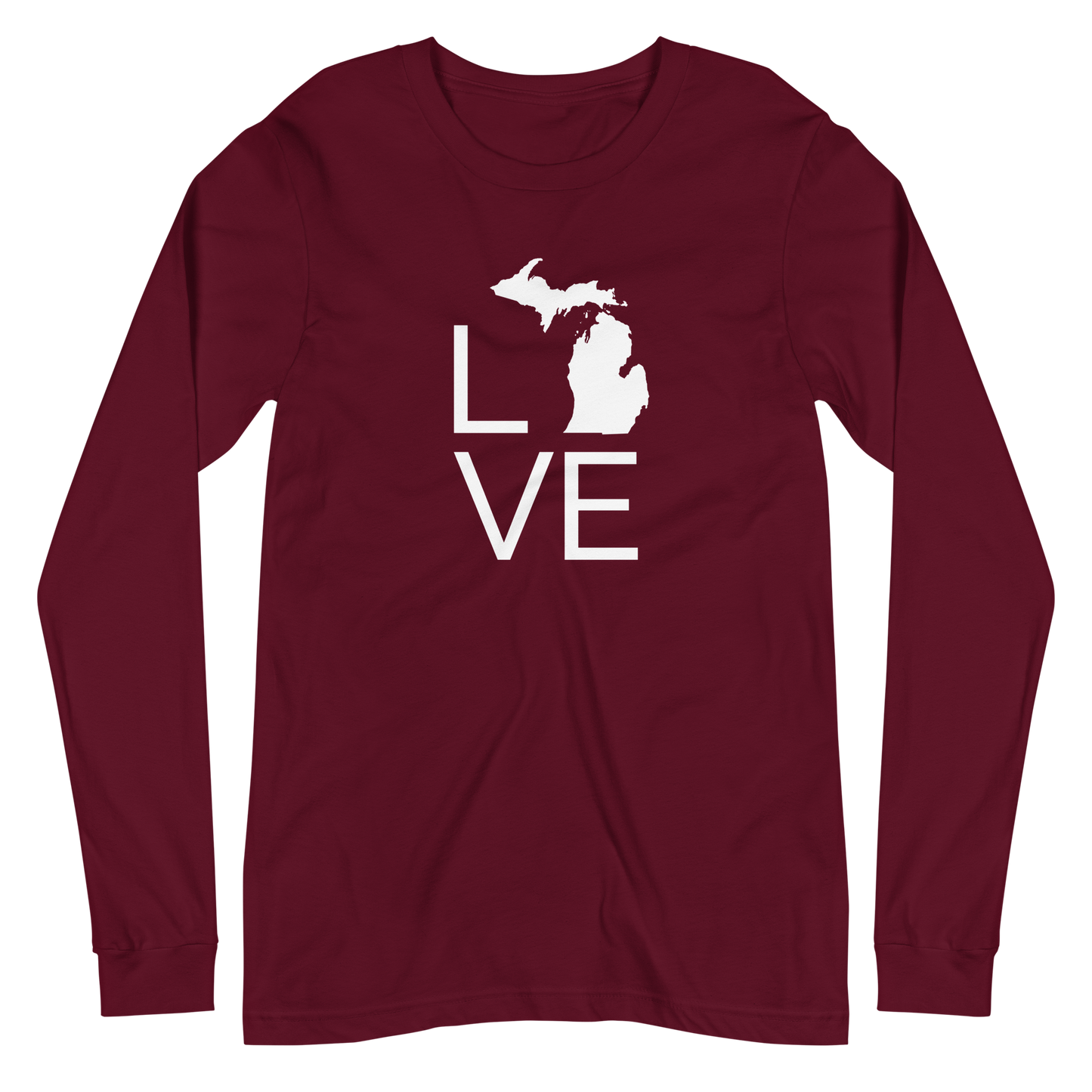 Michigan 'Love' T-Shirt (Thin Sans Font) | Unisex Long Sleeve