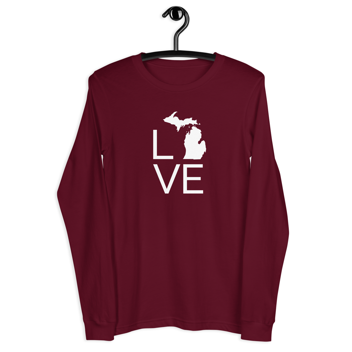 Michigan 'Love' T-Shirt (Thin Sans Font) | Unisex Long Sleeve