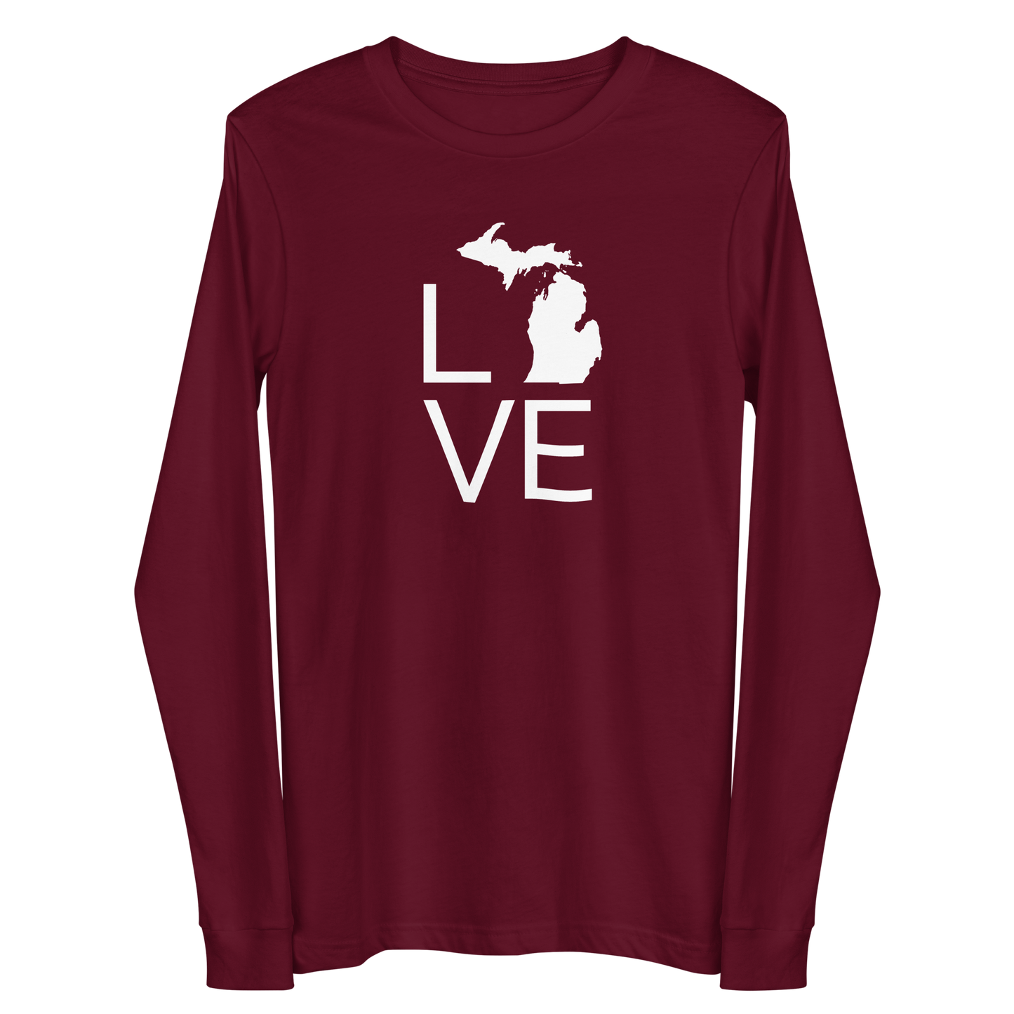 Michigan 'Love' T-Shirt (Thin Sans Font) | Unisex Long Sleeve