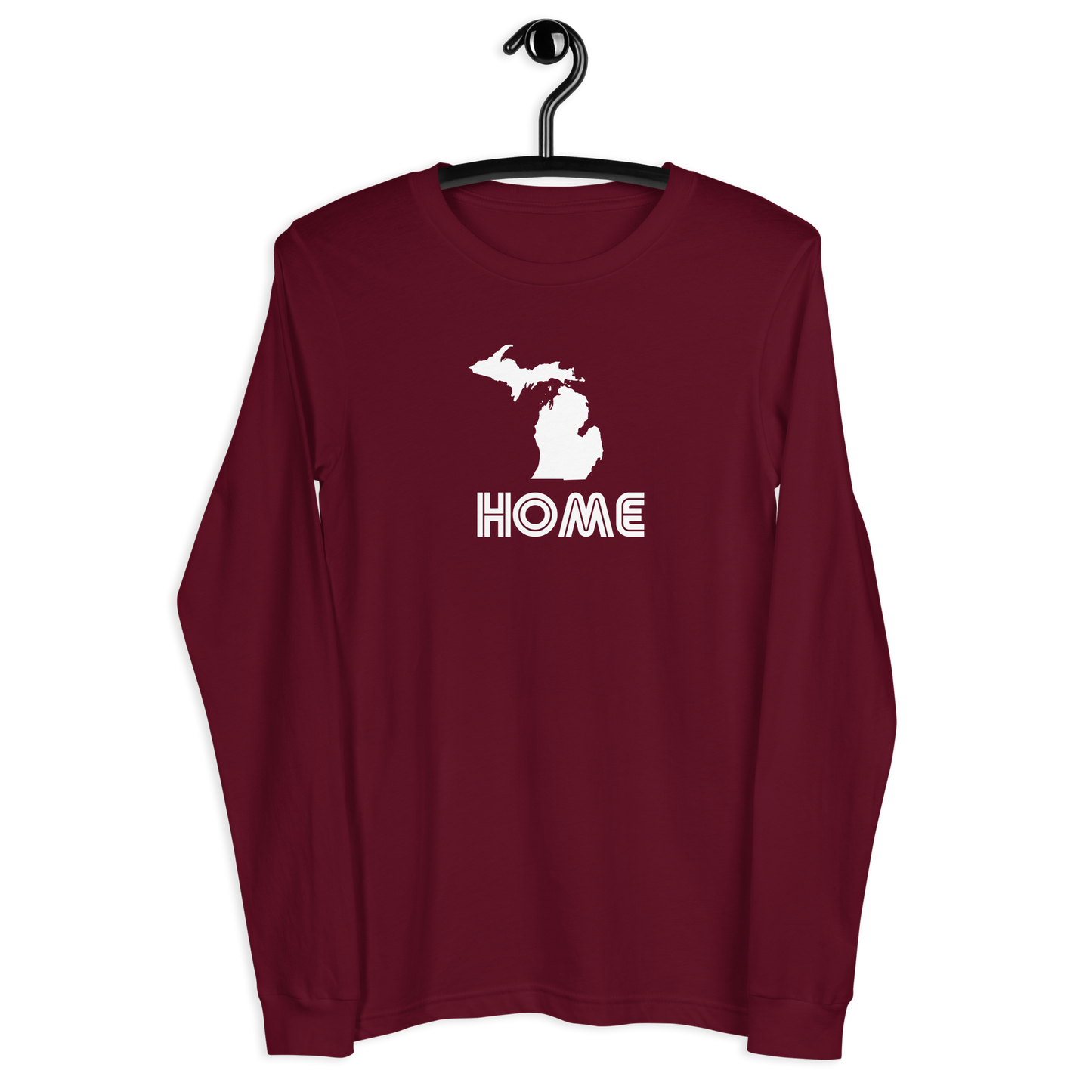 Michigan 'Home' T-Shirt (1970s Audiophile Font) | Unisex Long Sleeve