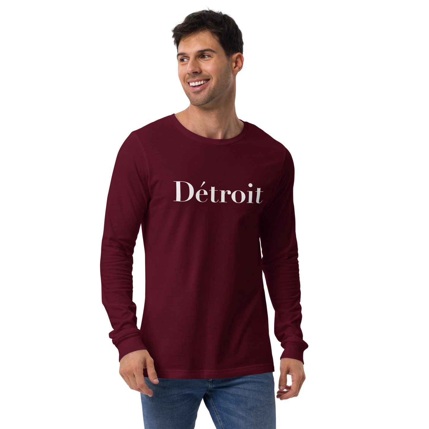 'Détroit' T-Shirt (Didot Font) | Unisex Long Sleeve