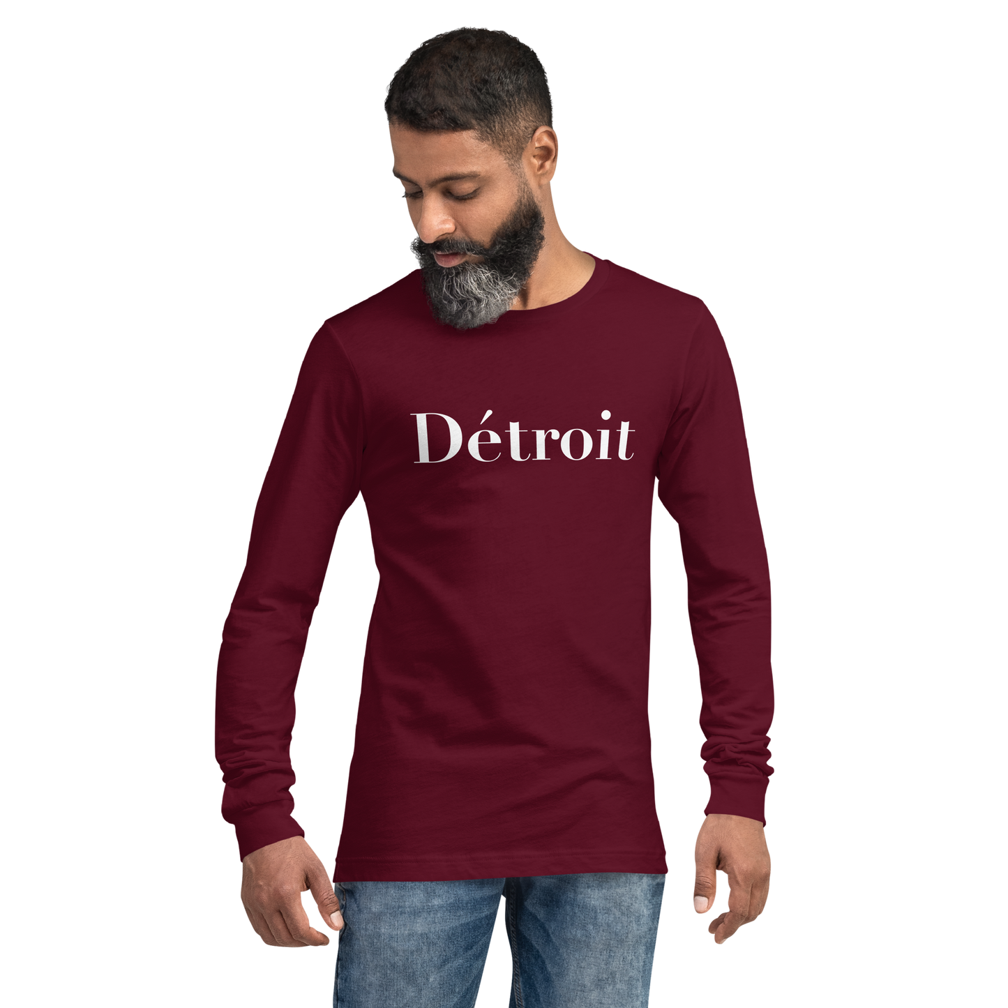 'Détroit' T-Shirt (Didot Font) | Unisex Long Sleeve