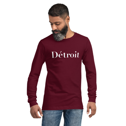 'Détroit' T-Shirt (Didot Font) | Unisex Long Sleeve