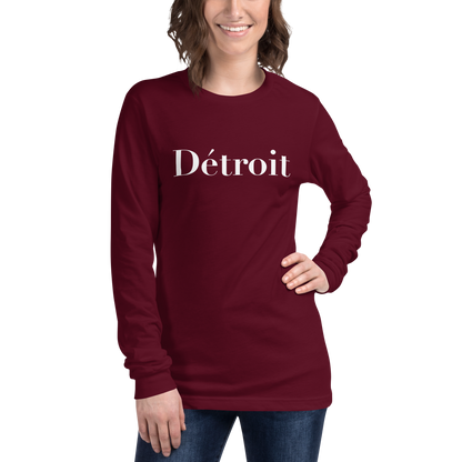 'Détroit' T-Shirt (Didot Font) | Unisex Long Sleeve