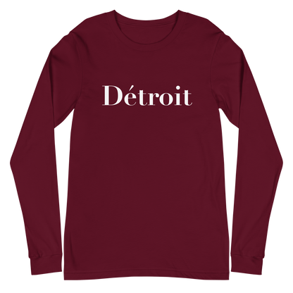 'Détroit' T-Shirt (Didot Font) | Unisex Long Sleeve