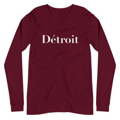 'Détroit' T-Shirt (Didot Font) | Unisex Long Sleeve