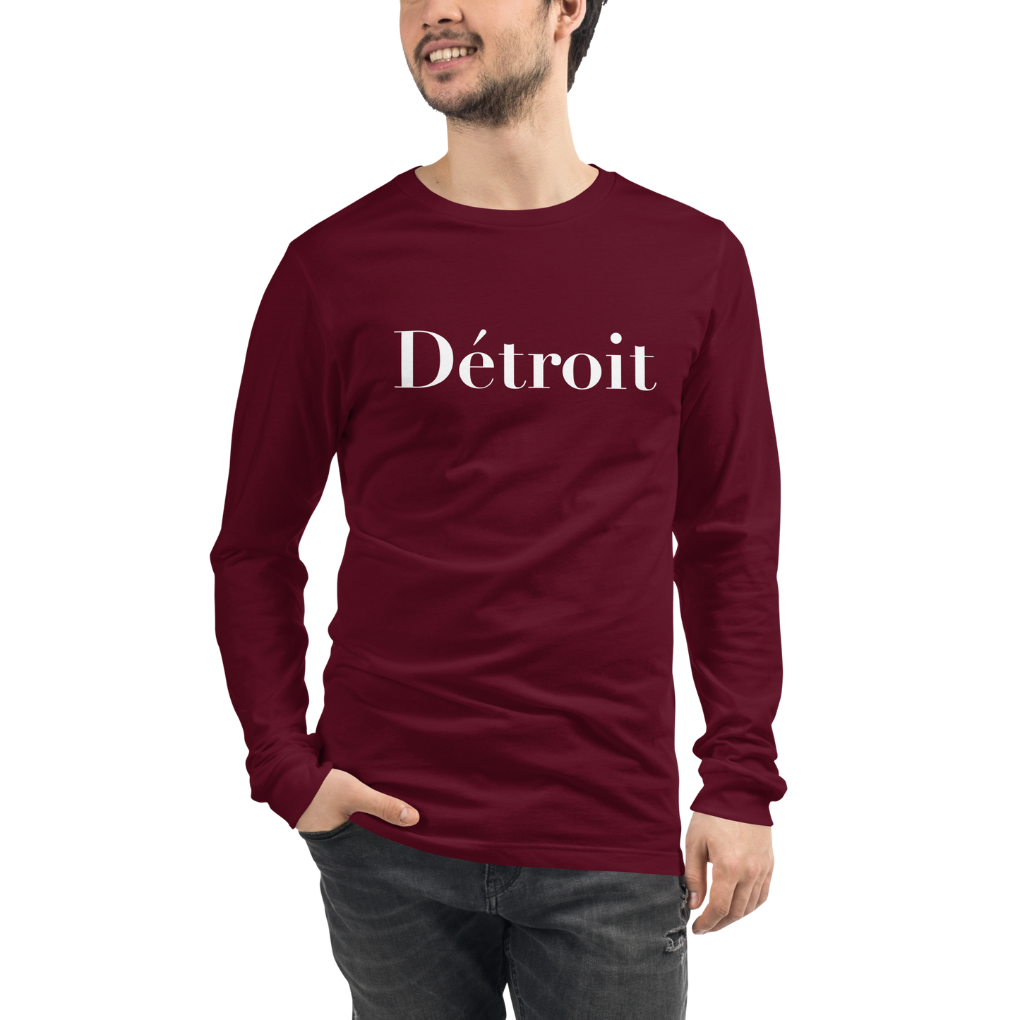 'Détroit' T-Shirt (Didot Font) | Unisex Long Sleeve