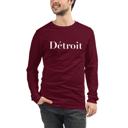 'Détroit' T-Shirt (Didot Font) | Unisex Long Sleeve