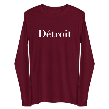 'Détroit' T-Shirt (Didot Font) | Unisex Long Sleeve