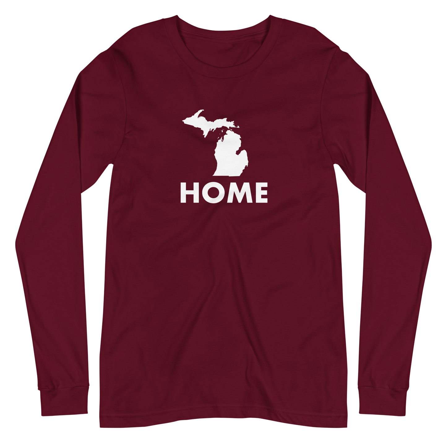 Michigan 'Home' T-Shirt (Geometric Sans Font) | Unisex Long Sleeve