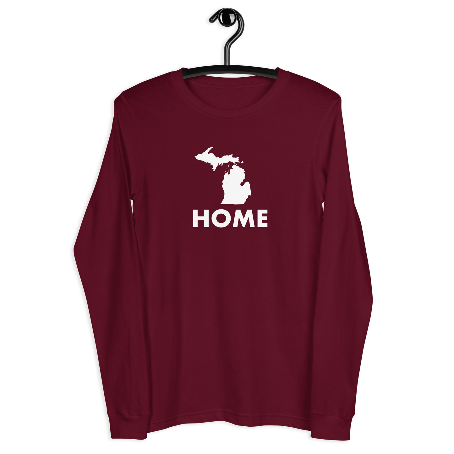 Michigan 'Home' T-Shirt (Geometric Sans Font) | Unisex Long Sleeve