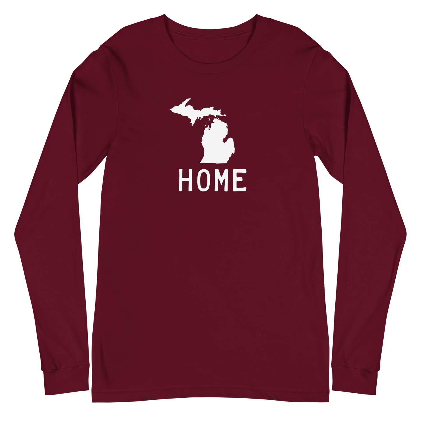 Michigan 'Home' T-Shirt (Licence Plate Font) | Unisex Long Sleeve