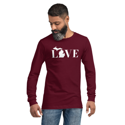 Michigan 'Love' T-Shirt (Didone Font) | Unisex Long Sleeve