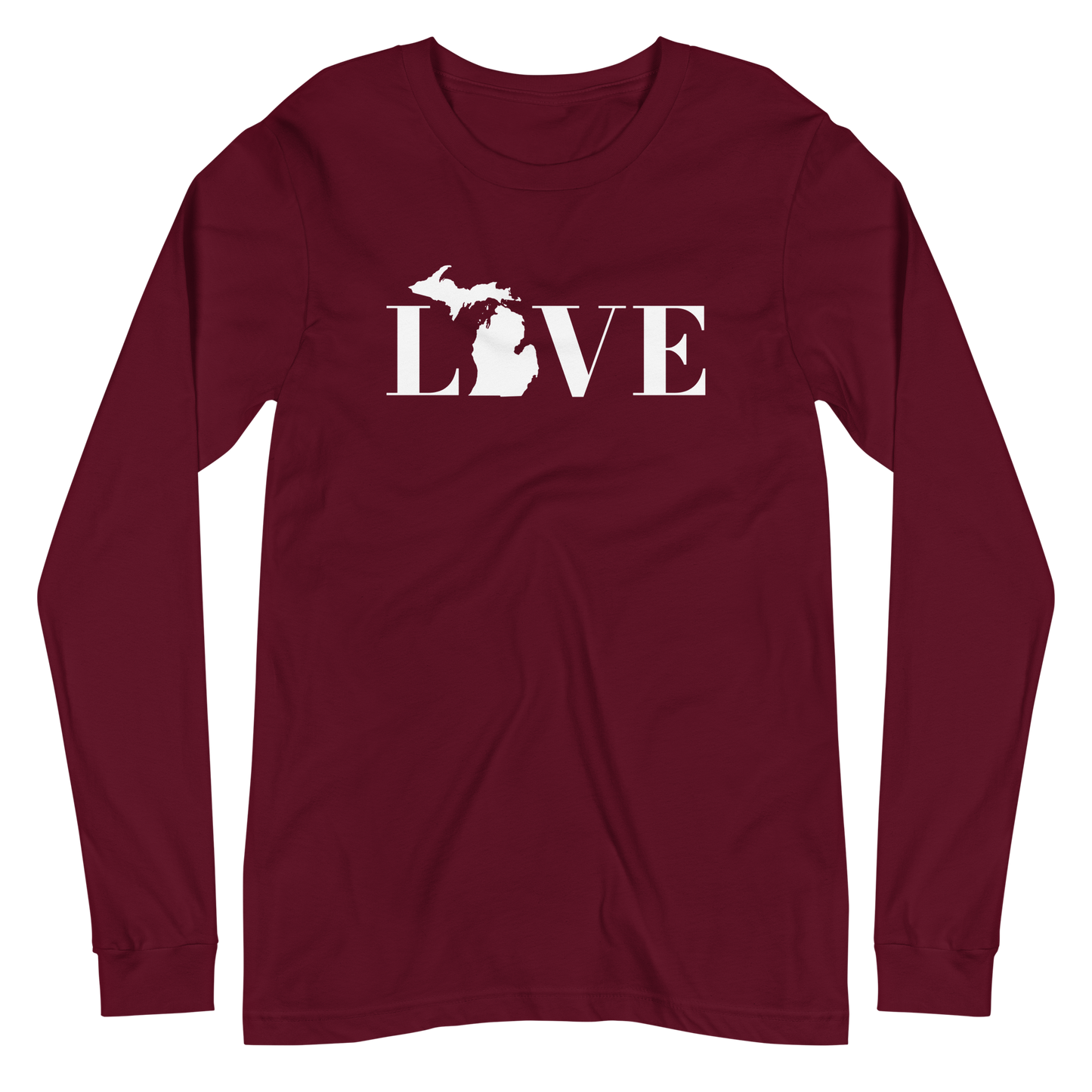 Michigan 'Love' T-Shirt (Didone Font) | Unisex Long Sleeve