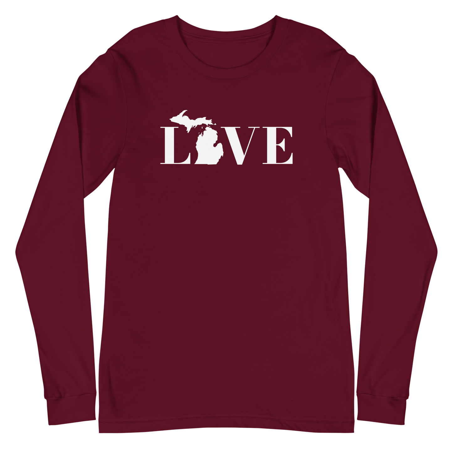 Michigan 'Love' T-Shirt (Didone Font) | Unisex Long Sleeve