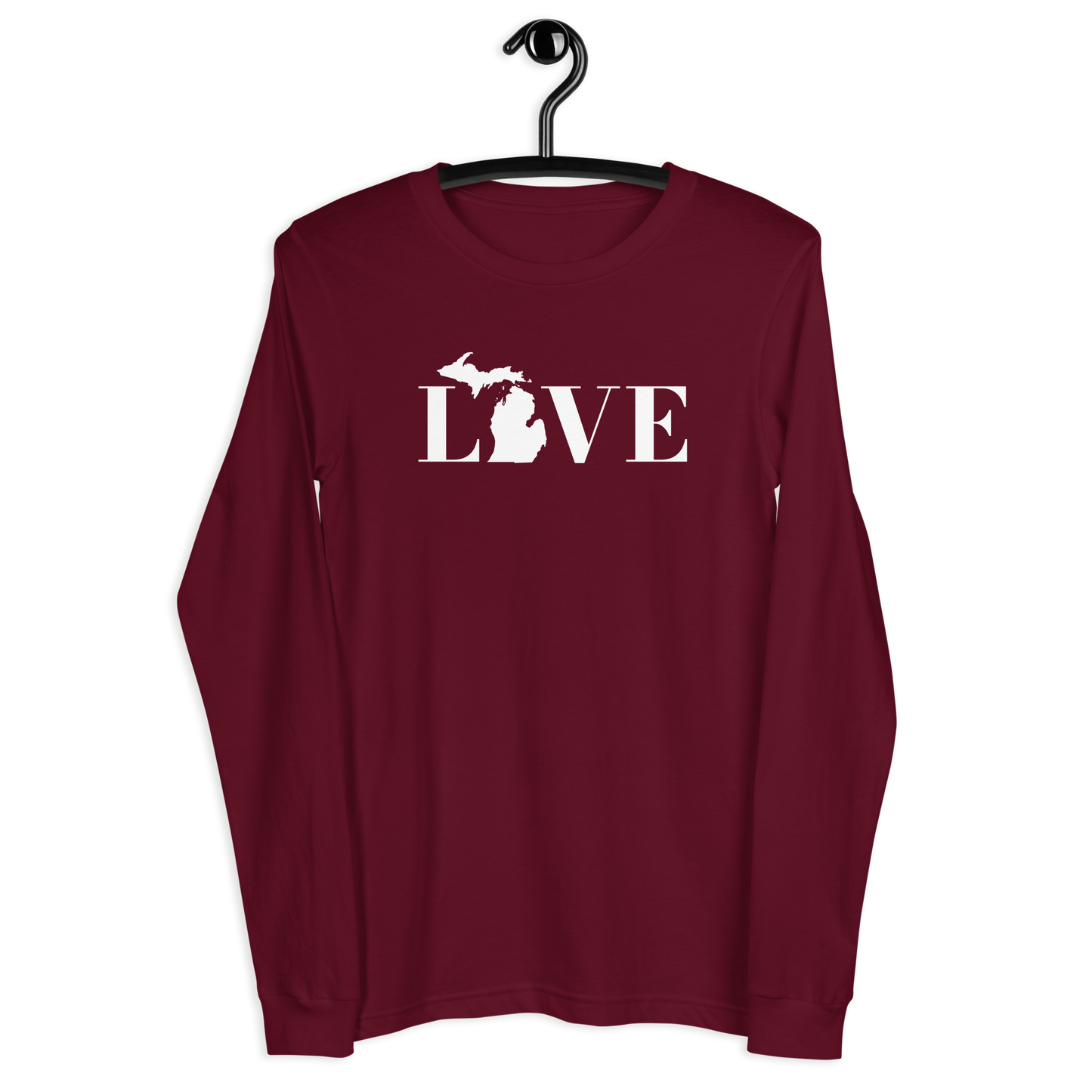 Michigan 'Love' T-Shirt (Didone Font) | Unisex Long Sleeve