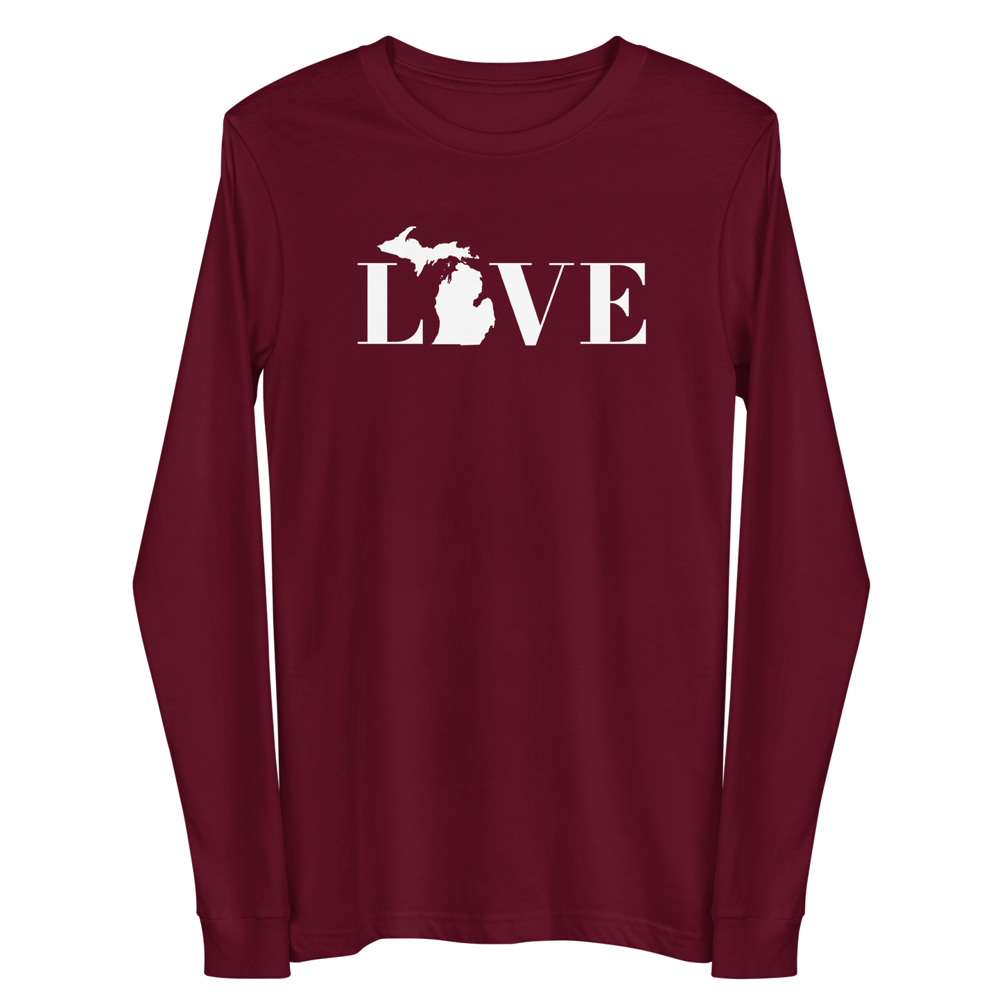 Michigan 'Love' T-Shirt (Didone Font) | Unisex Long Sleeve