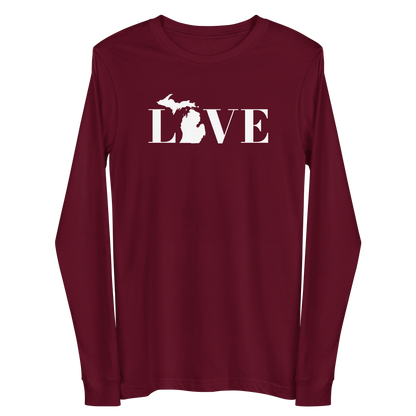 Michigan 'Love' T-Shirt (Didone Font) | Unisex Long Sleeve