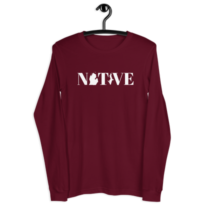 Michigan 'Native' T-Shirt (Didone Font) | Unisex Long Sleeve