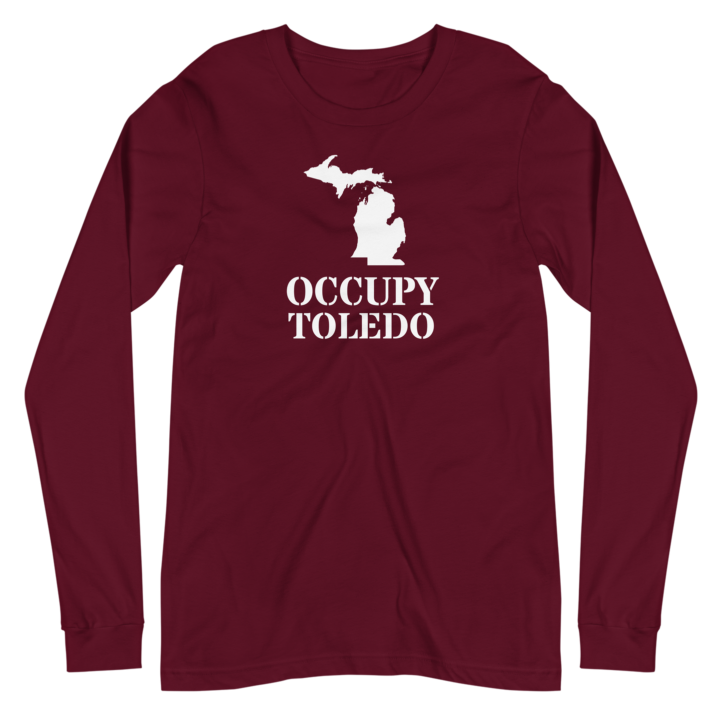 'Occupy Toledo' T-Shirt (w/ Corrected Michigan Outline) | Unisex Long Sleeve