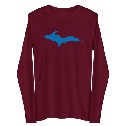 Michigan Upper Peninsula T-Shirt (w/ Azure UP Outline) | Unisex Long Sleeve